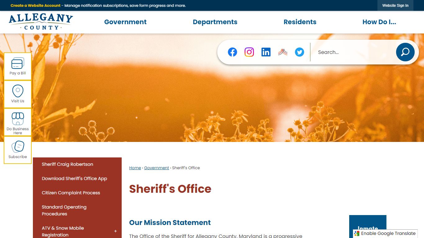 Sheriff's Office | Allegany County, MD